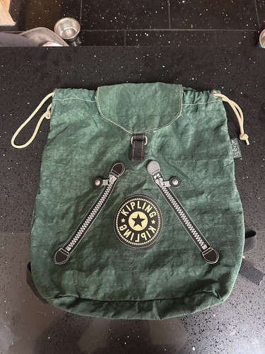Vintage green kipling backpack - vintage,
