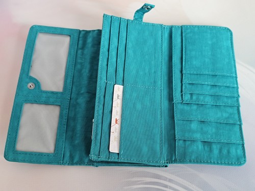 Kipling green purse wallet - green,