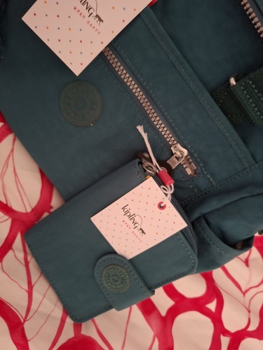 Kipling teal nylon - kipling, shoulder