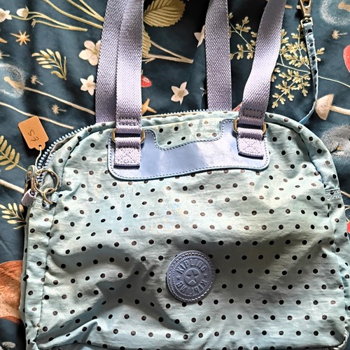 Kipling medium green polka dot - green,